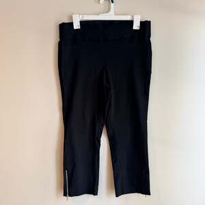Rafaella Comfort Black Pull-On Ankle Zip Cropped Pants Size 12